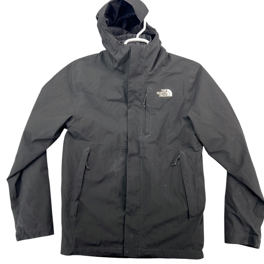 The North Face DryVent Jacket Mens Small Black Insulated Hooded Waterproof Coat